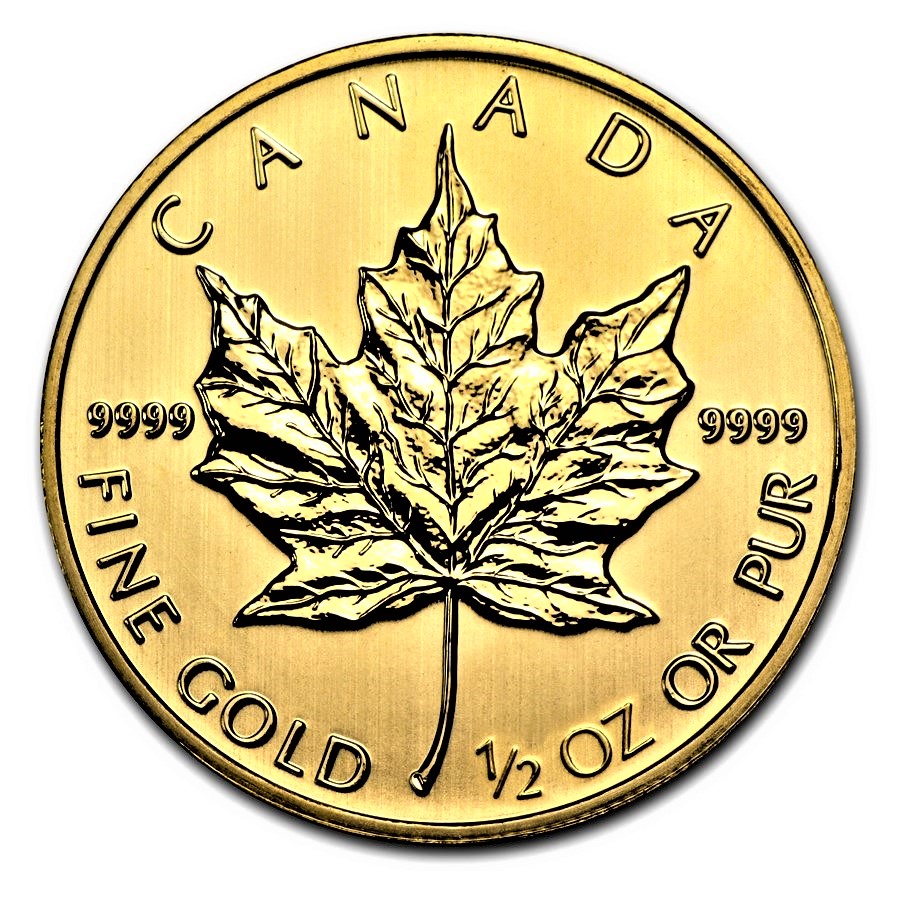 2021 1/2 oz Canada Maple Leaf .9999 Gold Coin BU
